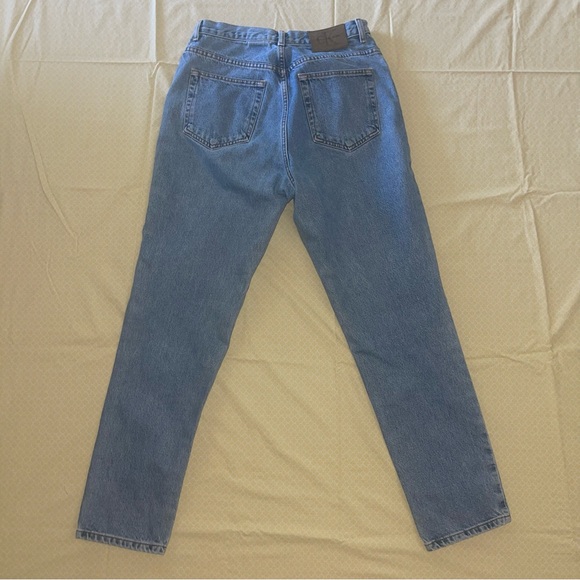 CALVIN KLEIN HIGH WAISTED STRAIGHT LEG DENIM JEANS - Picture 8 of 11